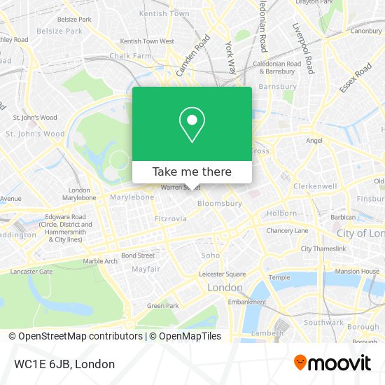 WC1E 6JB map