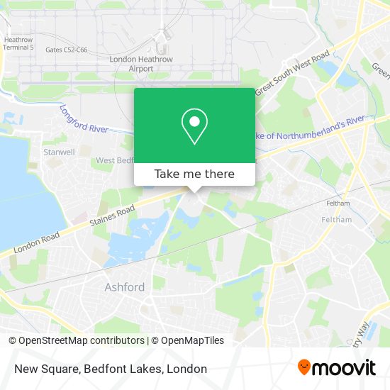 New Square, Bedfont Lakes map