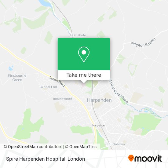 Spire Harpenden Hospital map