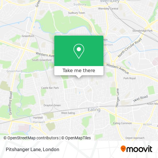 Pitshanger Lane map