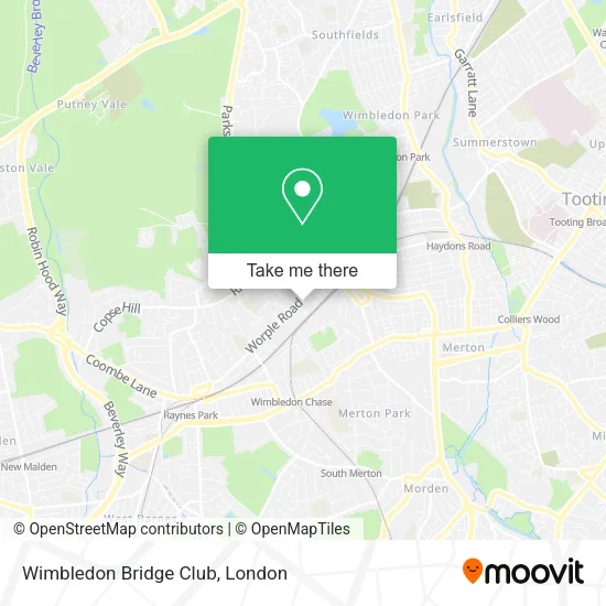 Wimbledon Bridge Club map