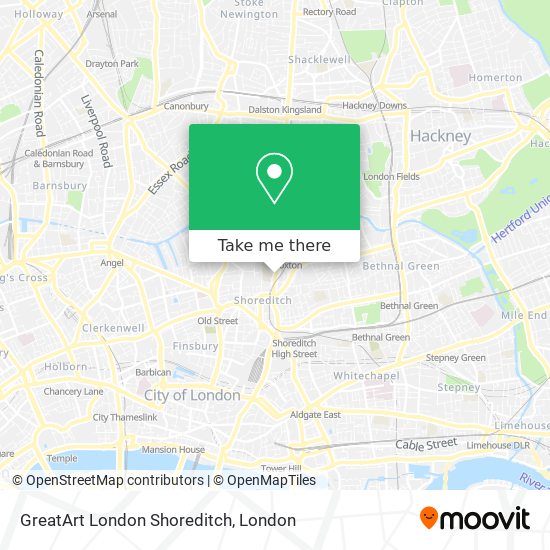 GreatArt London Shoreditch map