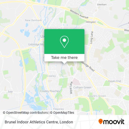 Brunel Indoor Athletics Centre map