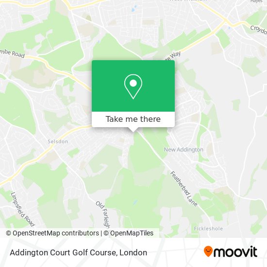 Addington Court Golf Course map