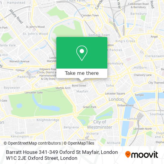 Barratt House 341-349 Oxford St Mayfair, London W1C 2JE Oxford Street map