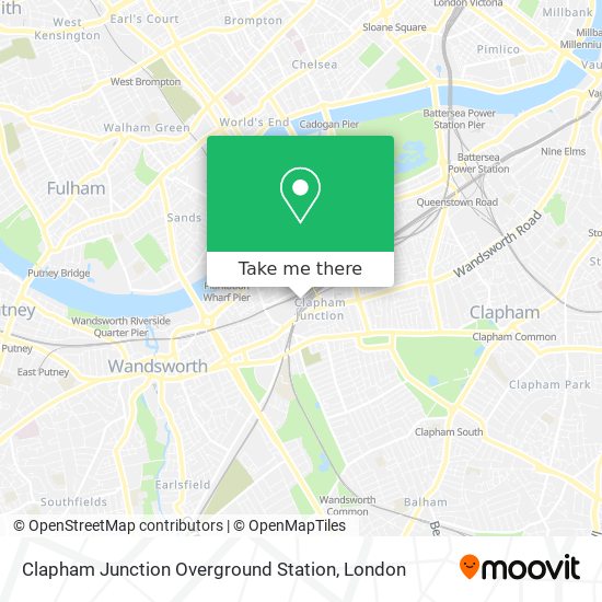Clapham Junction Overground Station map