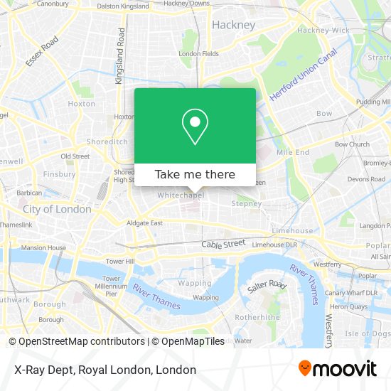 X-Ray Dept, Royal London map