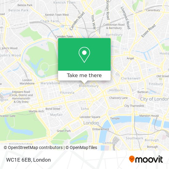 WC1E 6EB map
