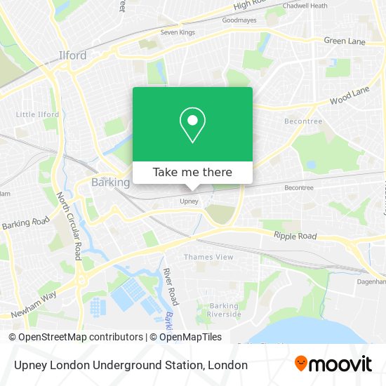Upney London Underground Station map