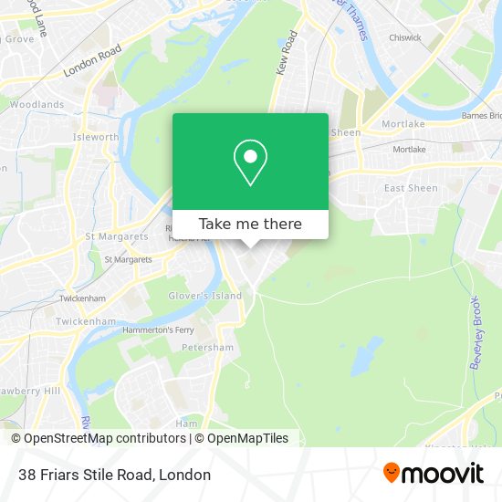 38 Friars Stile Road map