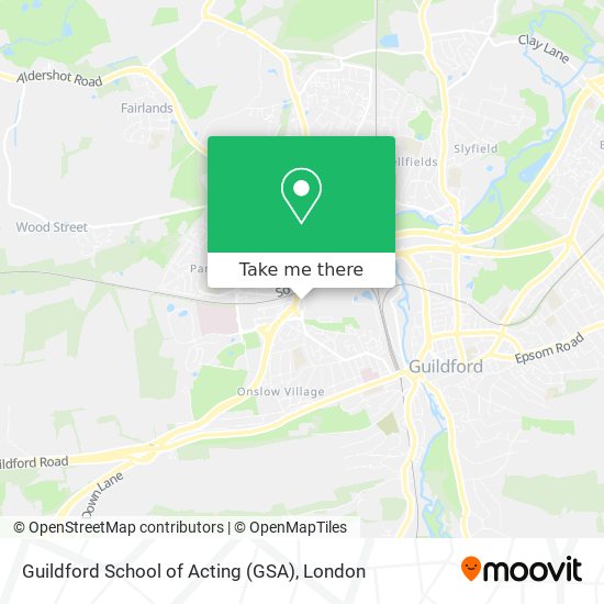 Guildford School of Acting (GSA) map