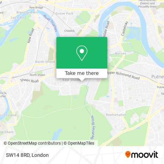 SW14 8RD map