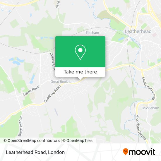 Leatherhead Road map