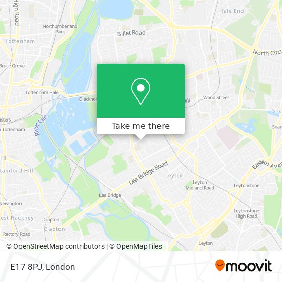 E17 8PJ map