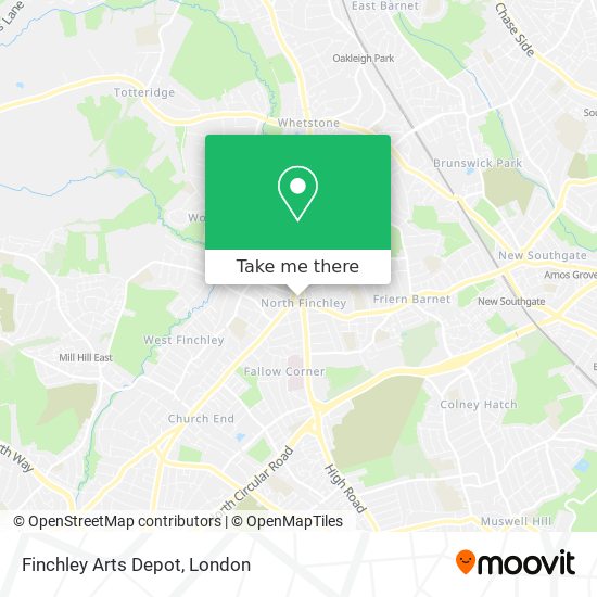 Finchley Arts Depot map