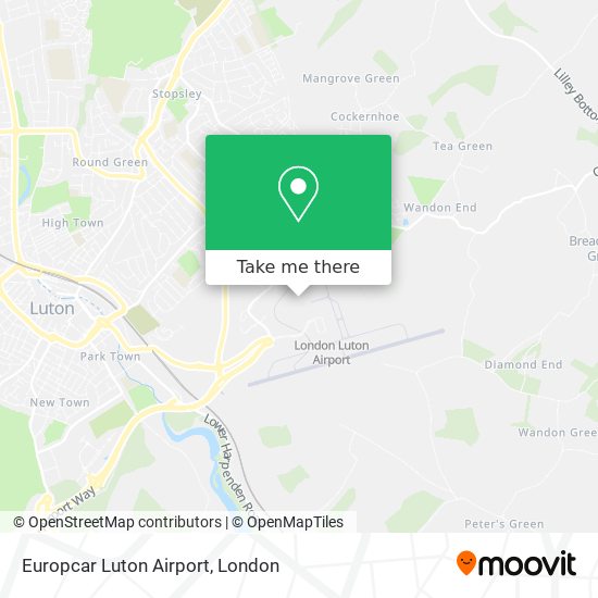 Europcar Luton Airport map