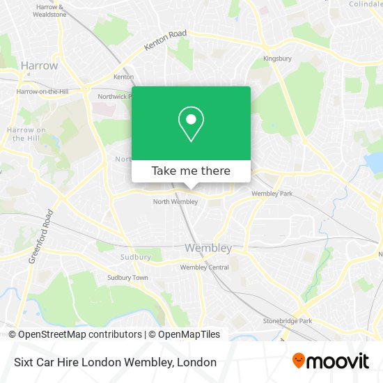 Sixt Car Hire London Wembley map