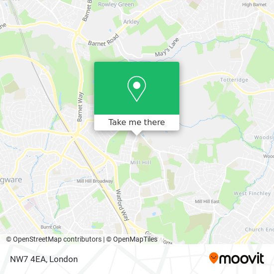 NW7 4EA map