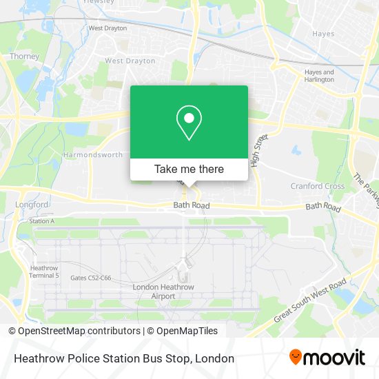 Heathrow Police Station Bus Stop map