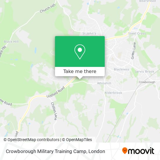 Crowborough Military Training Camp map