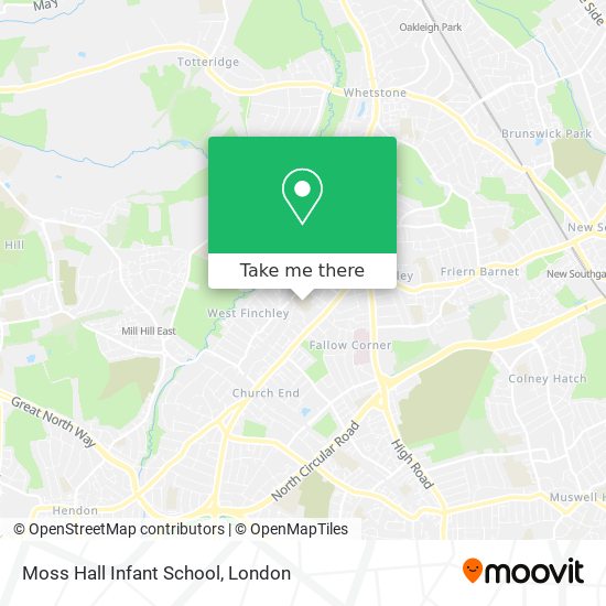 Moss Hall Infant School map