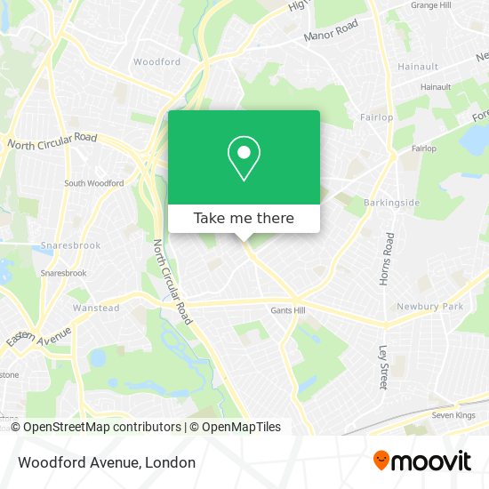 Woodford Avenue map