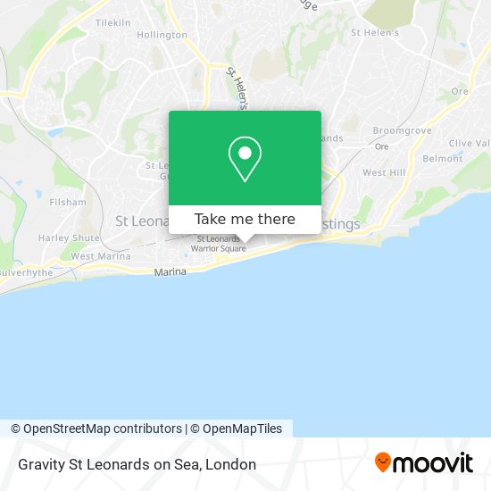 St Leonards On Sea Map How To Get To Gravity St Leonards On Sea In Hastings By Bus Or Train?