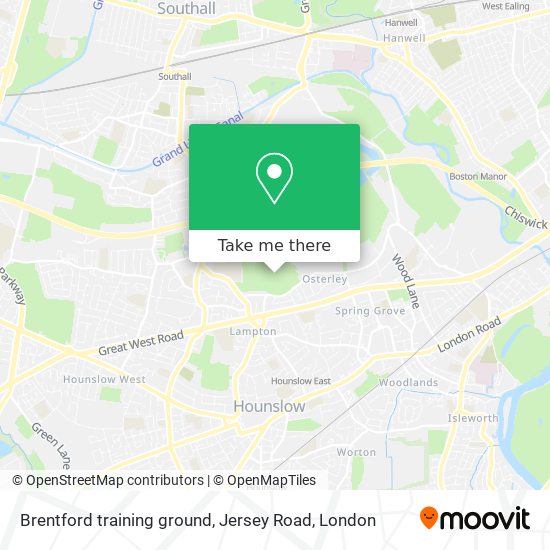 Brentford training ground, Jersey Road map
