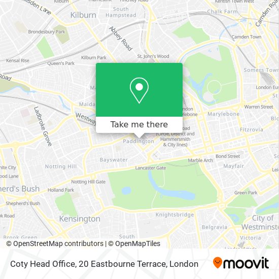 Coty Head Office, 20 Eastbourne Terrace map