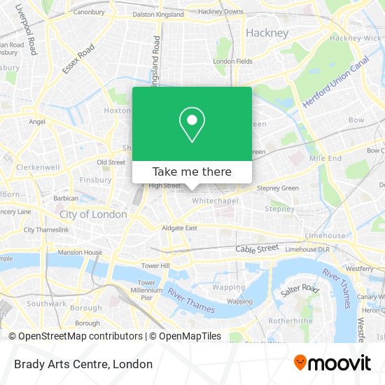 Brady Arts Centre map