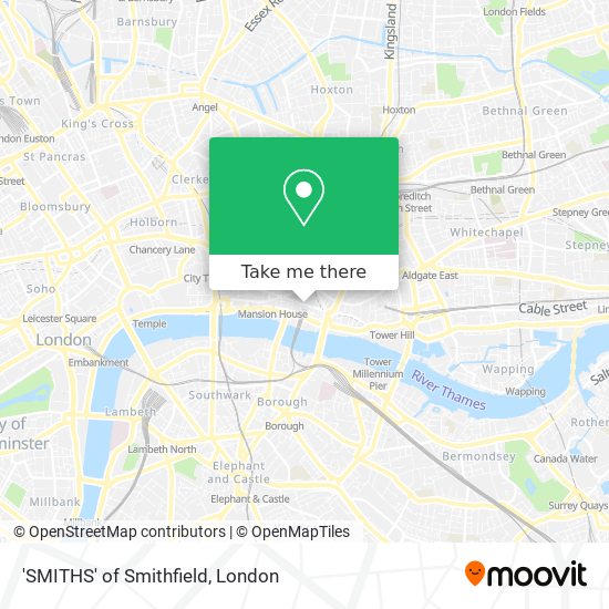 'SMITHS' of Smithfield map