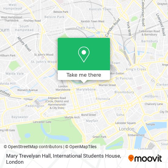 Mary Trevelyan Hall, International Students House map