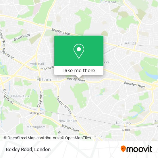 Bexley Road map