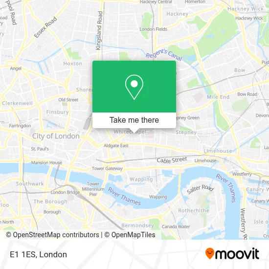 How to Get to E1 1ES in Whitechapel by Train, Bus or Tube?