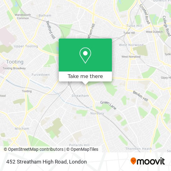 452 Streatham High Road map