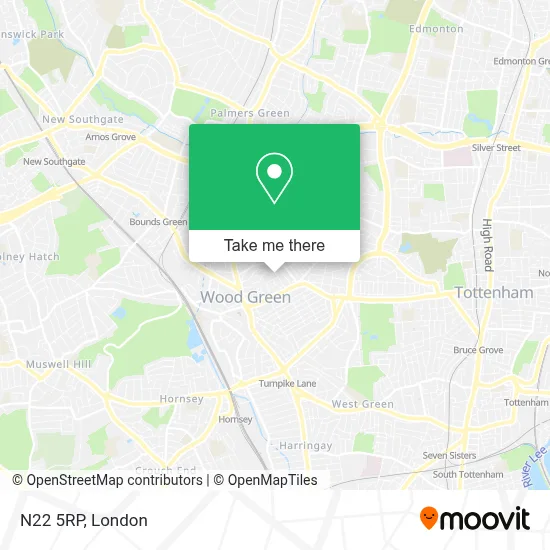 How to Get to N22 5RP in Wood Green by Tube, Bus or Train?