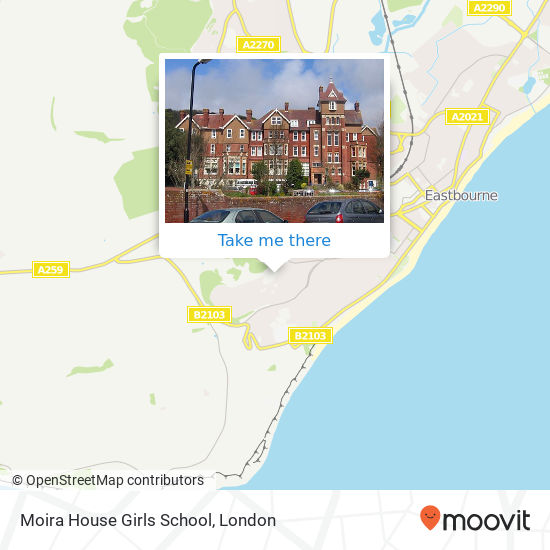 Moira House Girls School map