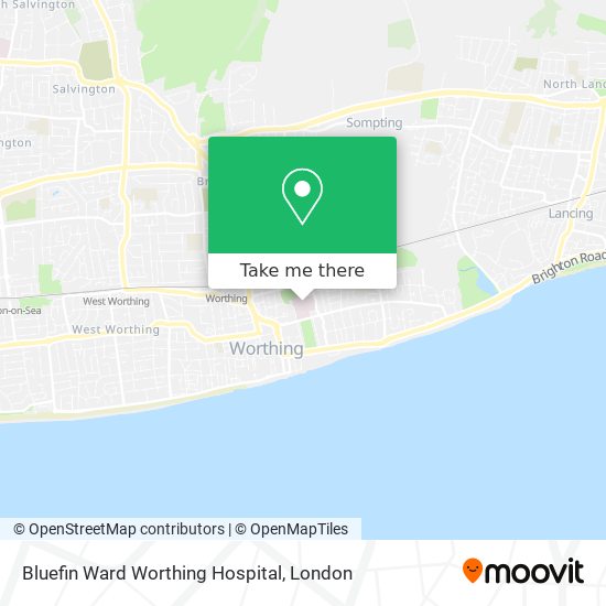 Bluefin Ward Worthing Hospital map