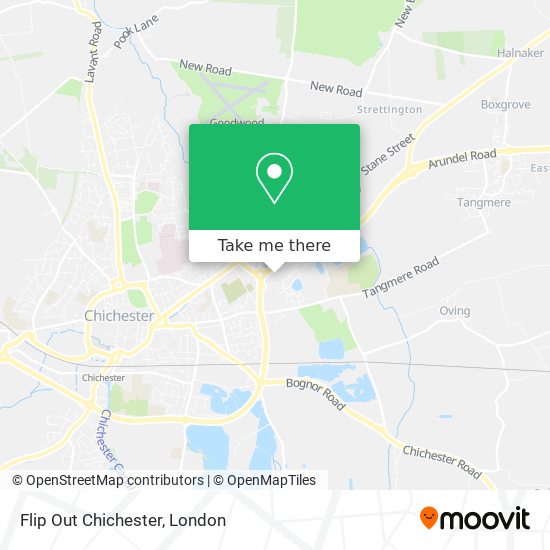 Flip Out Chichester map