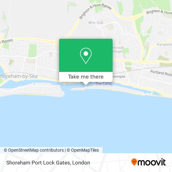 Shoreham Port Lock Gates map