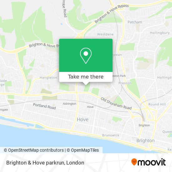 Brighton & Hove parkrun map