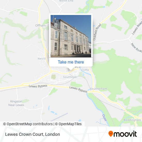 Lewes Crown Court map