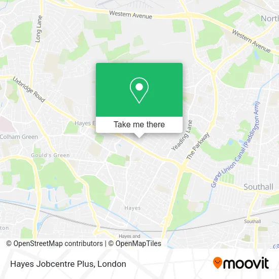 Hayes Jobcentre Plus map