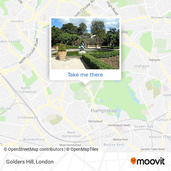 Golders Hill map