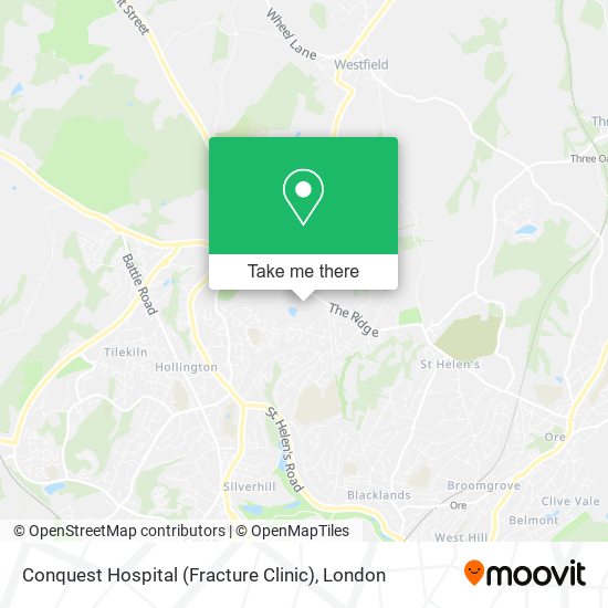 Conquest Hospital (Fracture Clinic) map