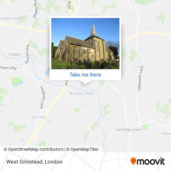 West Grinstead map