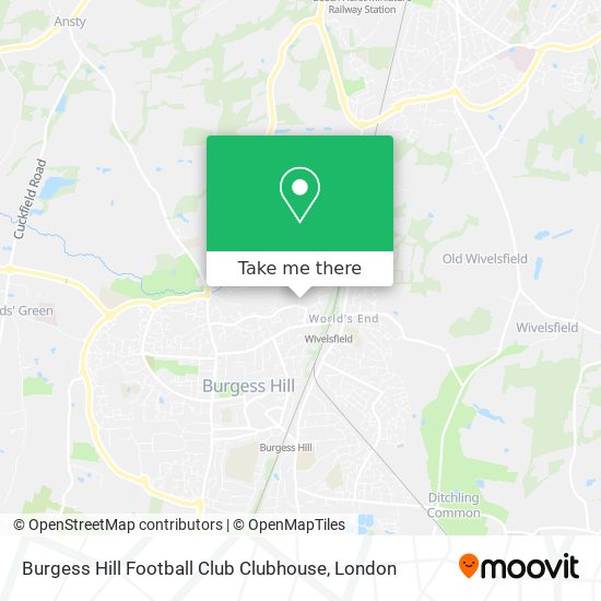 Burgess Hill Football Club Clubhouse map