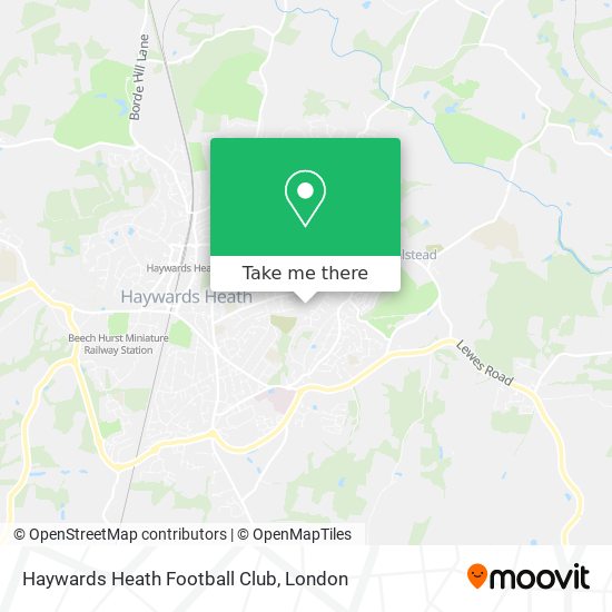 Haywards Heath Football Club map