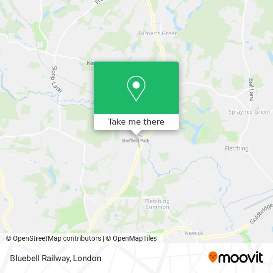 Bluebell Railway map