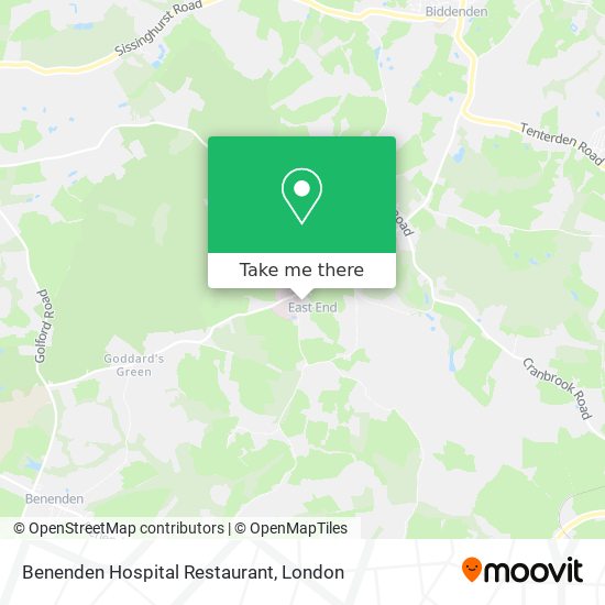 Benenden Hospital Restaurant map